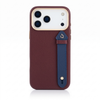 Case Color_Burgundy | Burgundy 17 Pro Max Side Strap Golden Case