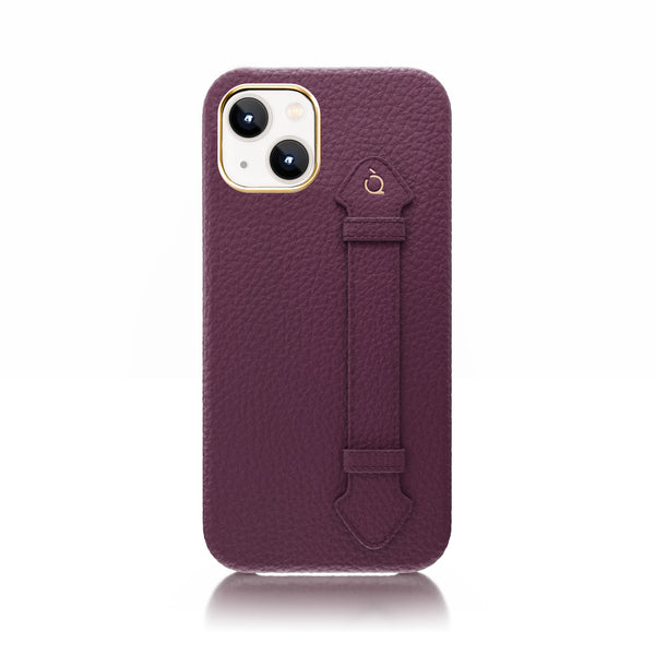 V1 iPhone 14 Plus Side Strap case Calf Leather