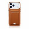 Case Color_Tan brown | Tan brown 17 Pro Max Premium Silver Case
