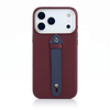 Case Color_Burgundy | Burgundy 17 Pro Max Center Strap Silver Case