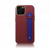 Case Color_Maroon | Maroon leather iPhone 16 Pro Max side strap case