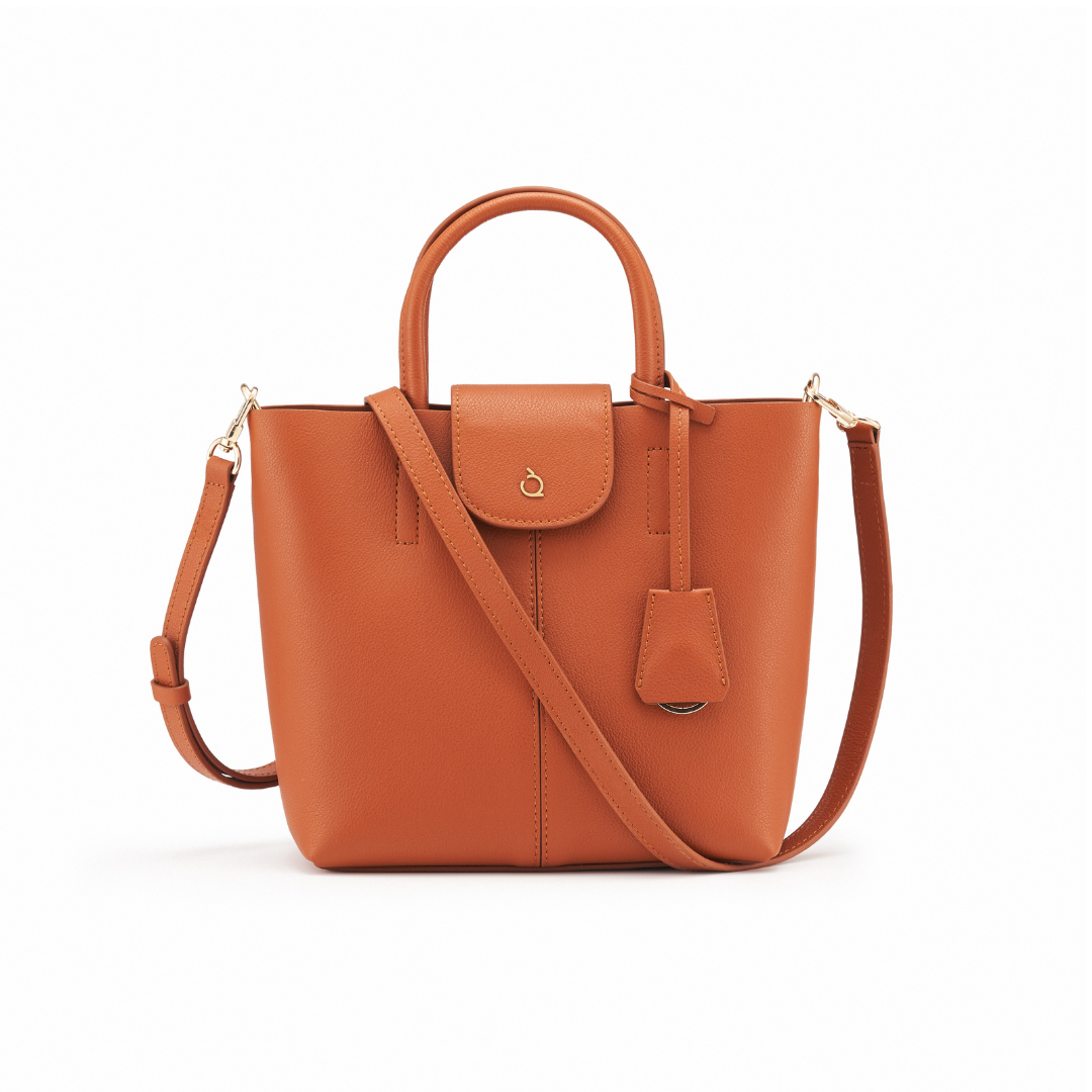 Tan Brown Mini Tote Bag