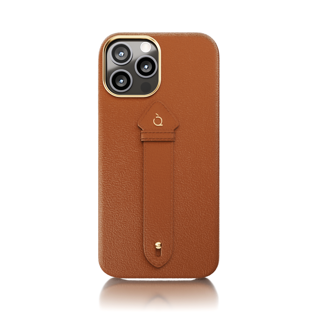 Tan Brown 15 Pro Center Strap Golden Case