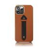 V2 iPhone 14 Pro Max Center Strap case Camel Leather