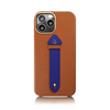 V2 iPhone 14 Pro Max Center Strap case Camel Leather