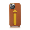 V2 iPhone 14 Pro Max Center Strap case Camel Leather