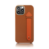 V2 iPhone 15 Pro Side Strap case Camel Leather
