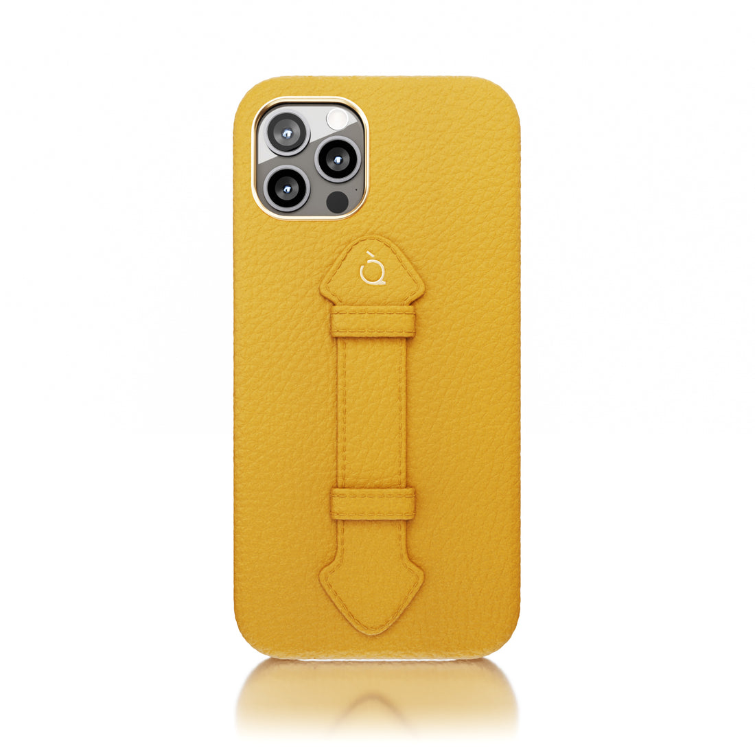 Yellow 11 Pro Center Strap Golden Case